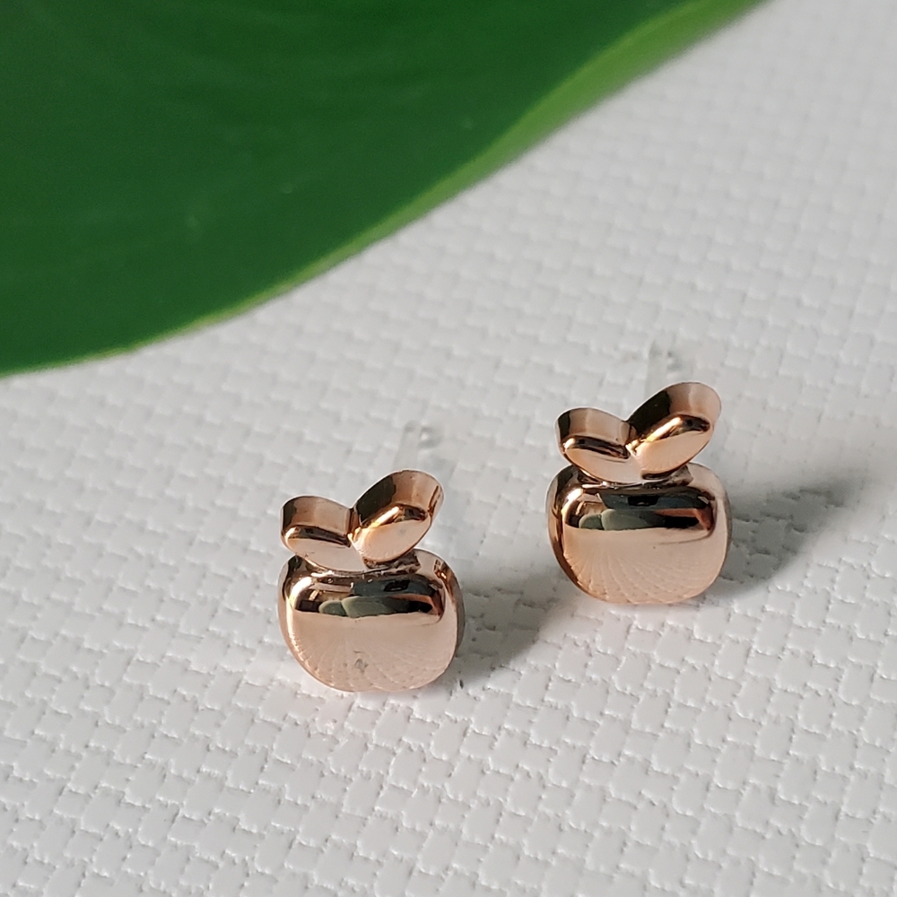 Apple Hypoallergenic Plastic Tiny Studs Earrings
